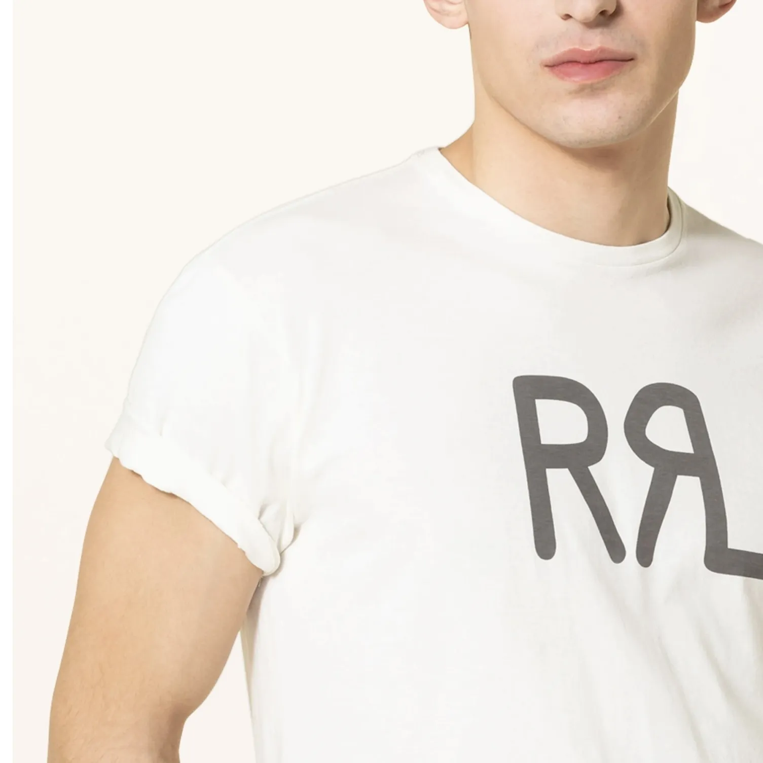 RRL  |Crew Neck Street Style Cotton Short Sleeves Logo Surf Style