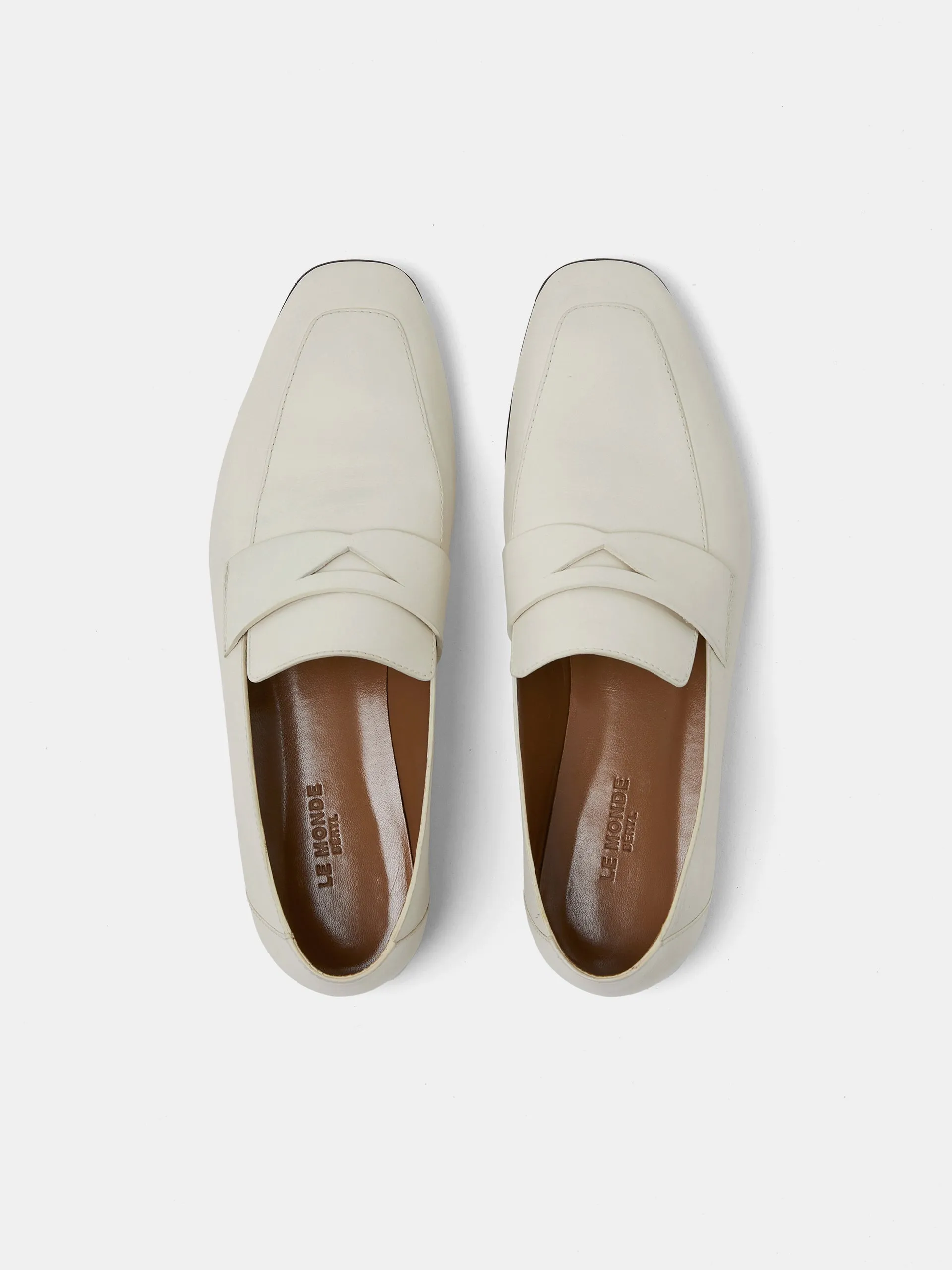 Soft Loafer / Ecru Placket Leather