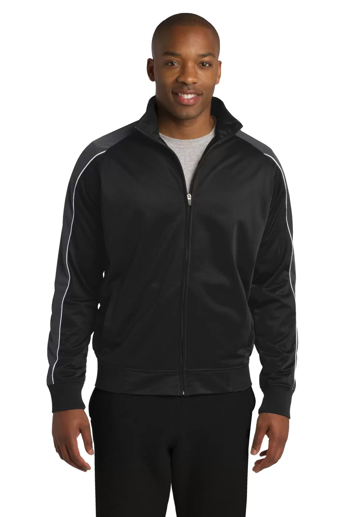 Sport Tek JST92 Sport-Tek Piped Tricot Track Jacket SKU: JST92