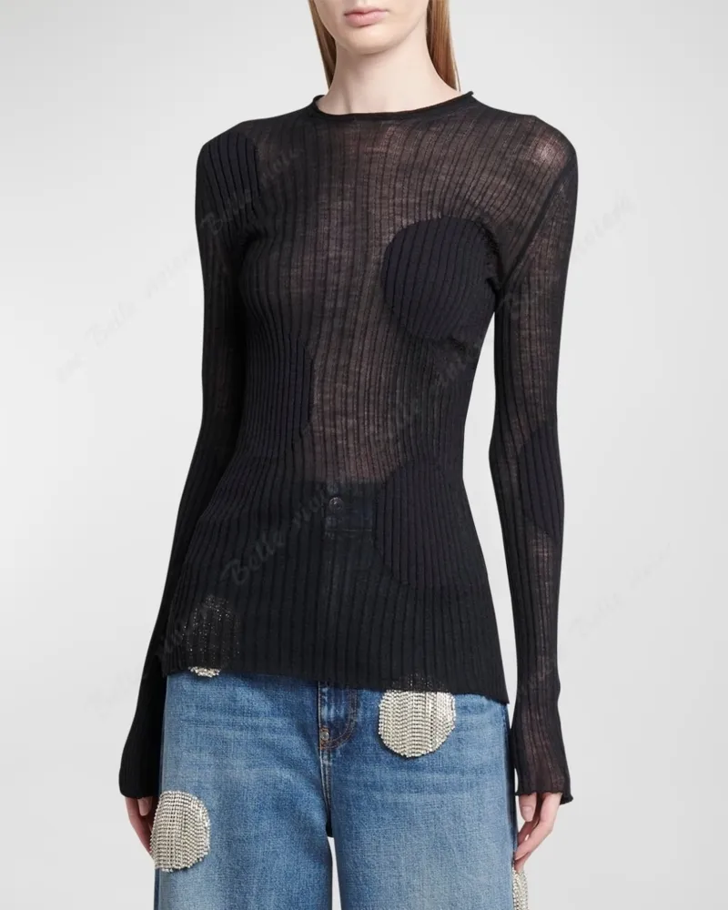 Stella McCartney  |Dots Casual Style Unisex Wool Street Style Long Sleeves