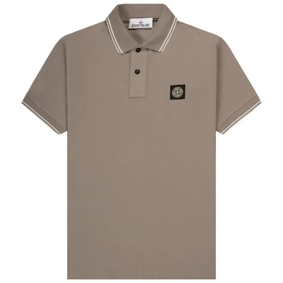 Stone Island Box Logo Polo Grey