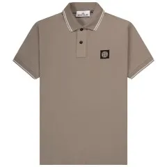 Stone Island Box Logo Polo Grey