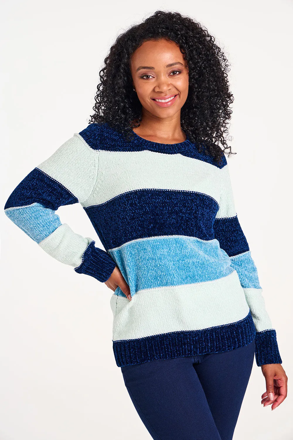 Striped Chenille Jumper