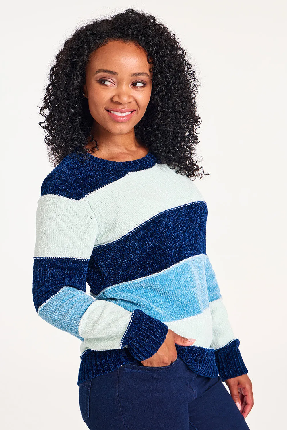 Striped Chenille Jumper