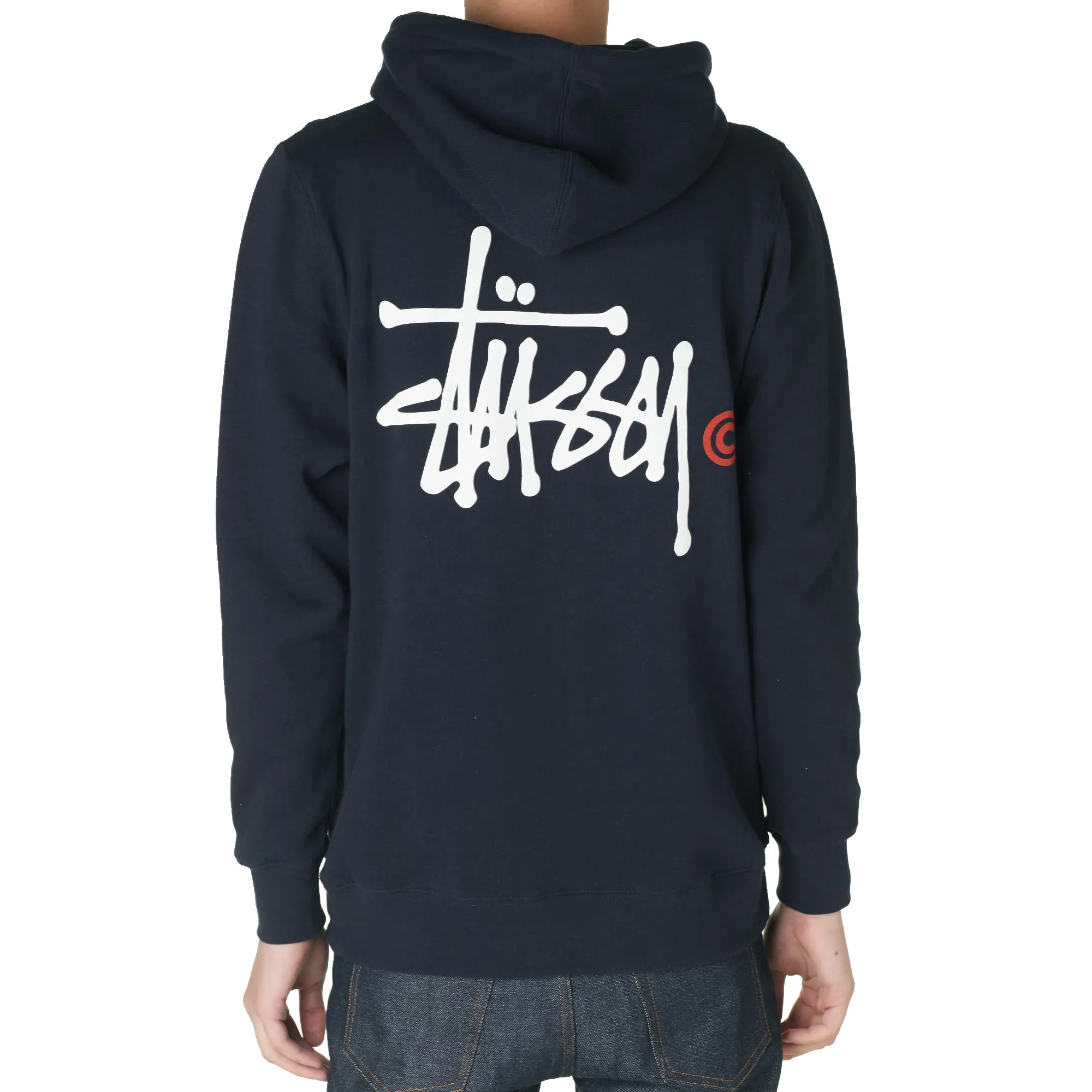 Stussy Basic Logo HoodyNavy, White & Red