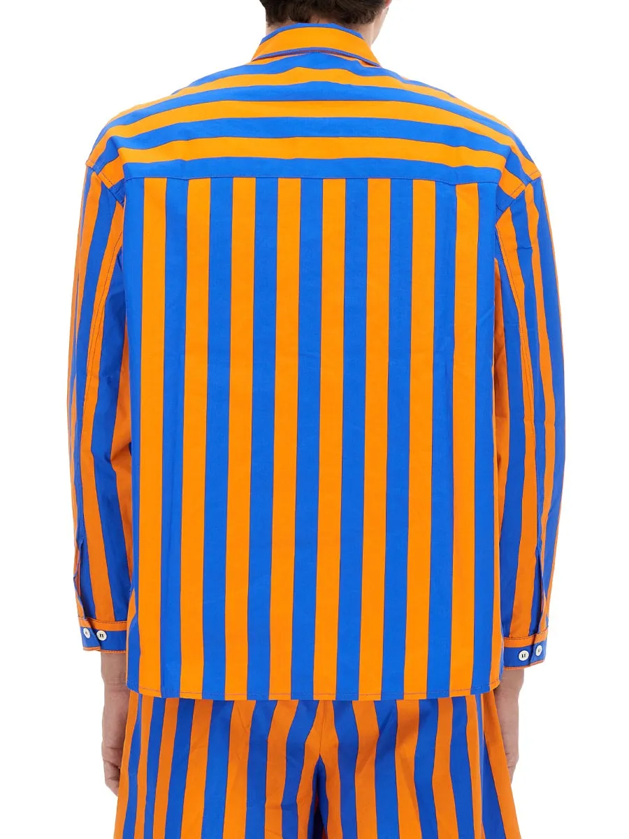 Sunnei Striped Long-Sleeved Shirt