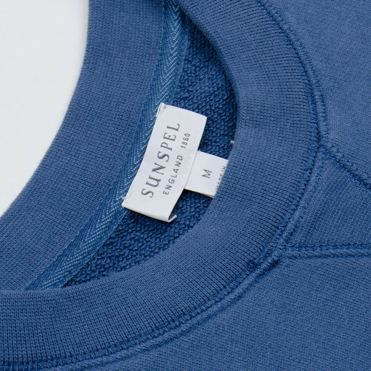 Sunspel - Loopback Sweatshirt - Smoke Blue