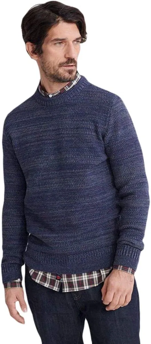 Superdry Keystone Classic Crew Neck Jumper Black Mount Blue