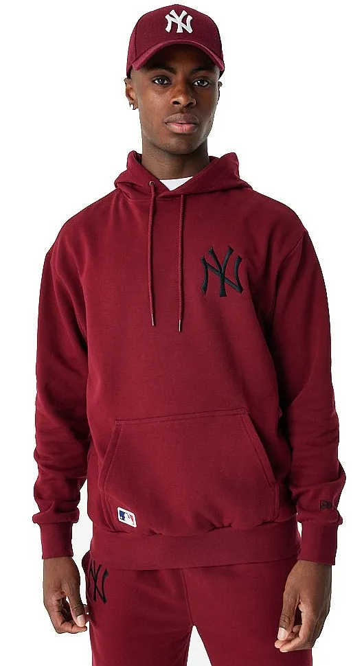 sweatshirt New Era League Essentials OS Hoody MLB New York Yankees - Cardinal/Black