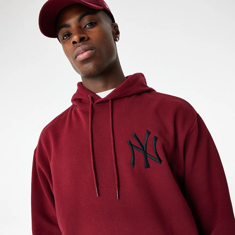 sweatshirt New Era League Essentials OS Hoody MLB New York Yankees - Cardinal/Black