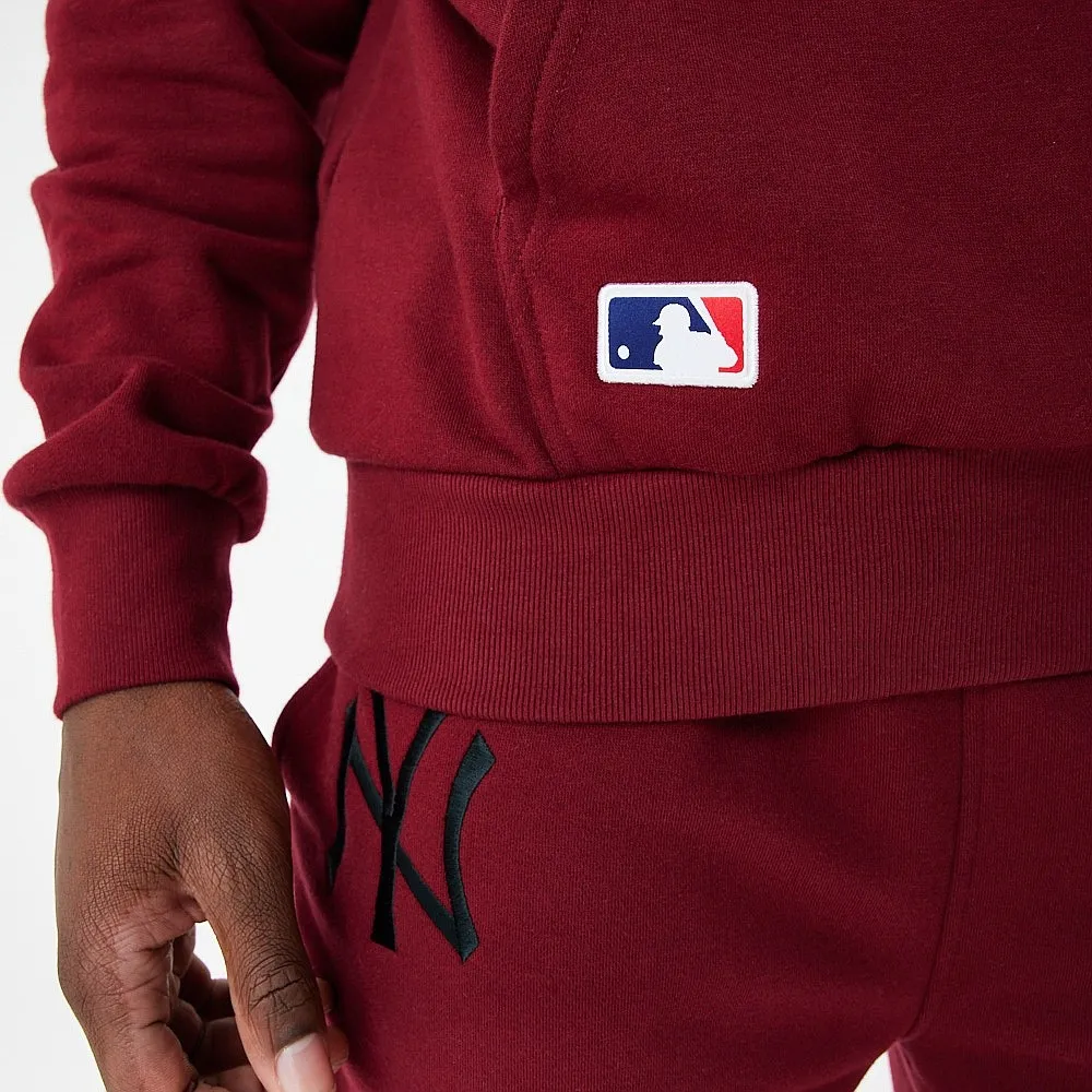 sweatshirt New Era League Essentials OS Hoody MLB New York Yankees - Cardinal/Black