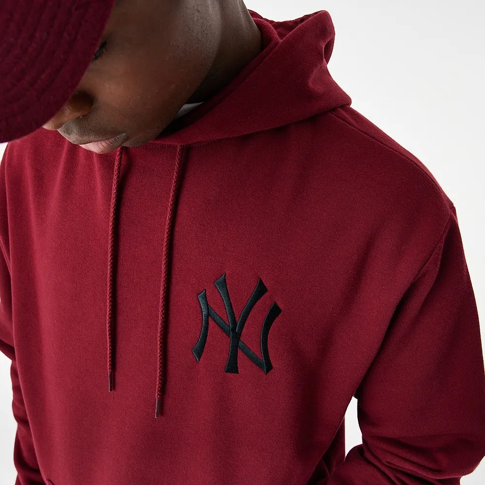 sweatshirt New Era League Essentials OS Hoody MLB New York Yankees - Cardinal/Black