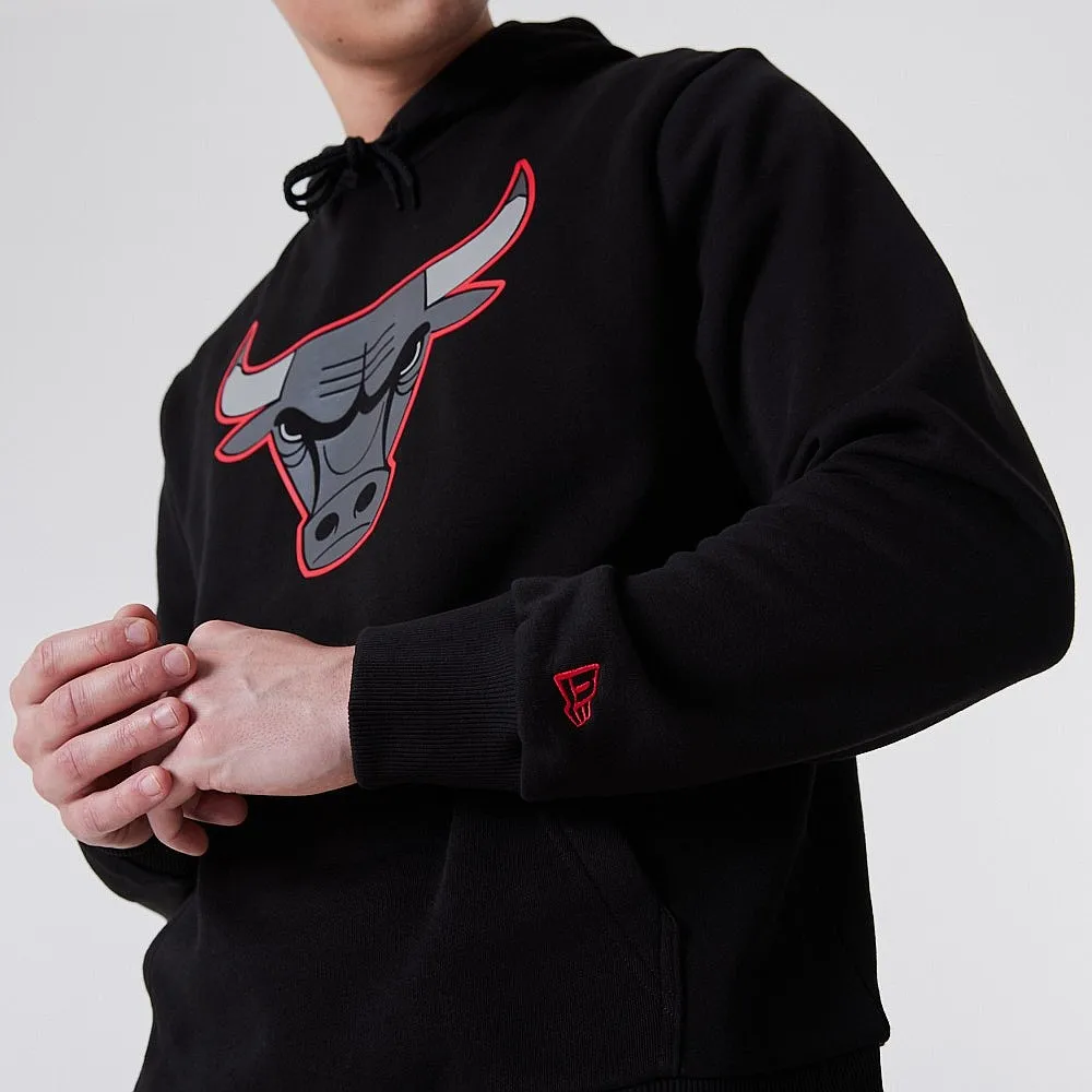 sweatshirt New Era Outlline Logo Pullover NBA Chicago Bulls - Black/Faded Red - men´s