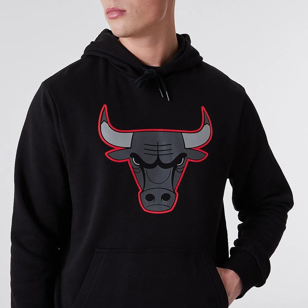 sweatshirt New Era Outlline Logo Pullover NBA Chicago Bulls - Black/Faded Red - men´s