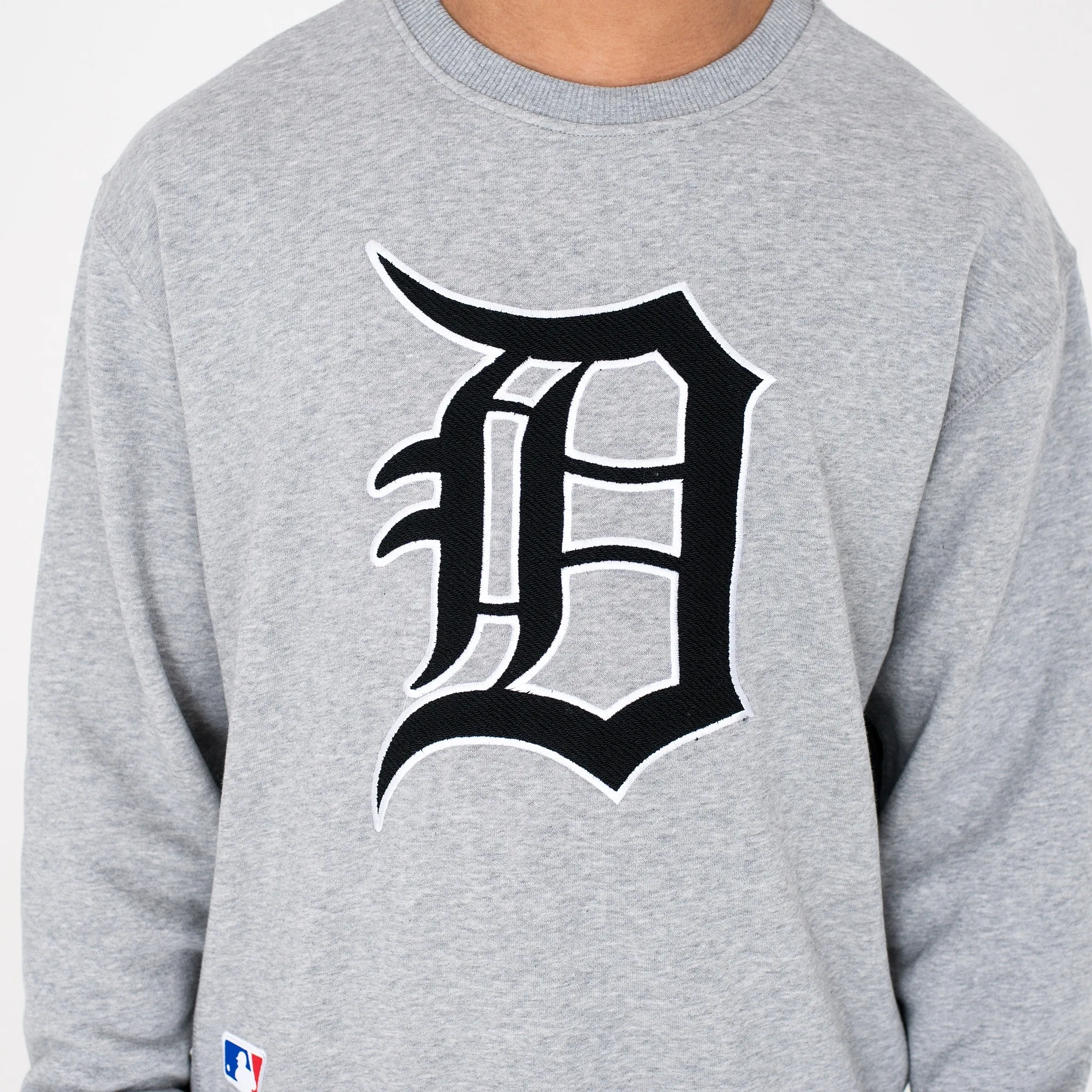 sweatshirt New Era Post Grad Pack XL Crew MLB Detroit Tigers - Light Gray Heather - men´s