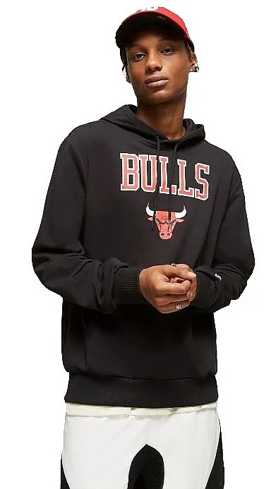 sweatshirt New Era Regular Hoody NBA Chicago Bulls - Black/Faded Red - men´s