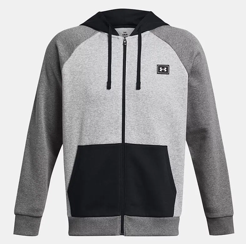 sweatshirt Under Armour Rival Fleece Colorblock Zip - Mod Gray Light Heather/White - men´s