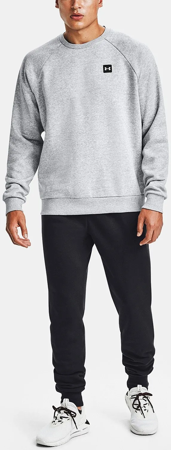 sweatshirt Under Armour Rival Fleece Crew - 011/Mod Gray Light Heather/Onyx White - men´s