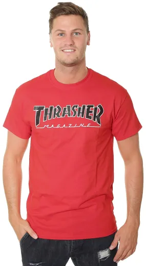 T-Shirt Thrasher Outlined - Red - men´s