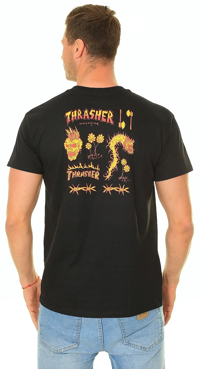 T-Shirt Thrasher Sketch - Black - men´s