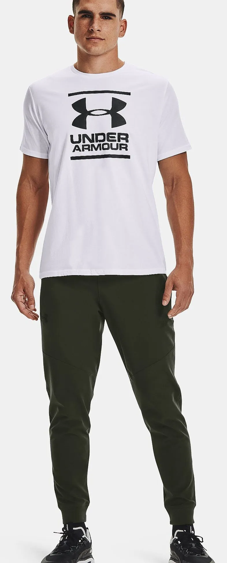 T-Shirt Under Armour GL Foundation - 100/White/Black - men´s