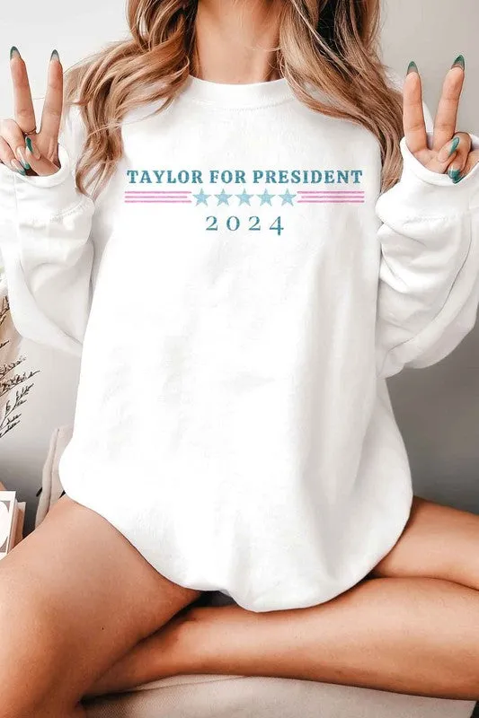 TAYLOR FOR PRESIDENT GRAPHIC SWEATSHIRT