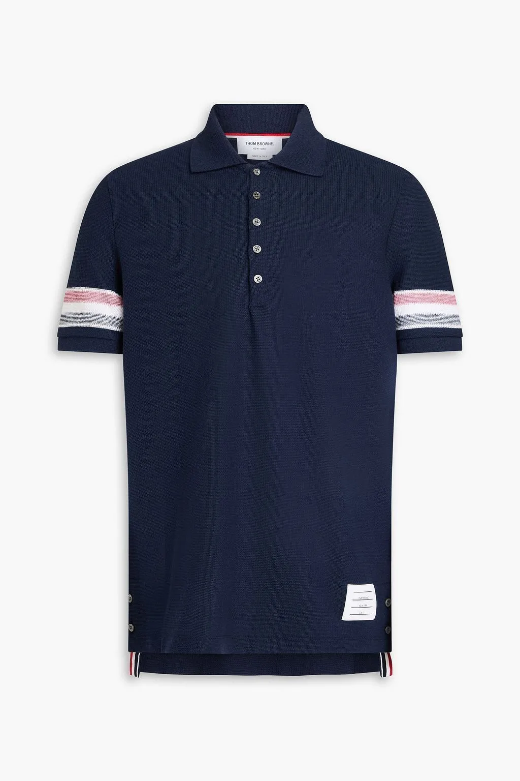 THOM BROWNE  |Cotton Short Sleeves Bridal Logo Designers Outlet Polos