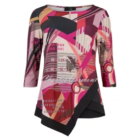 Tia Abstract Print Top - Style 74934-7130-43