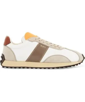 Tod's vintage leather and canvas t sneakers