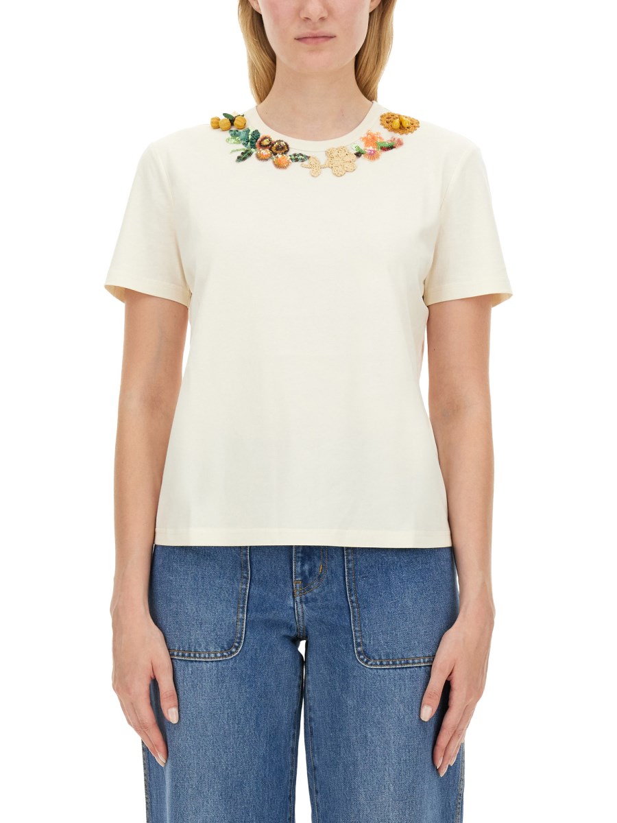 TORY BURCH    COTTON T-SHIRT