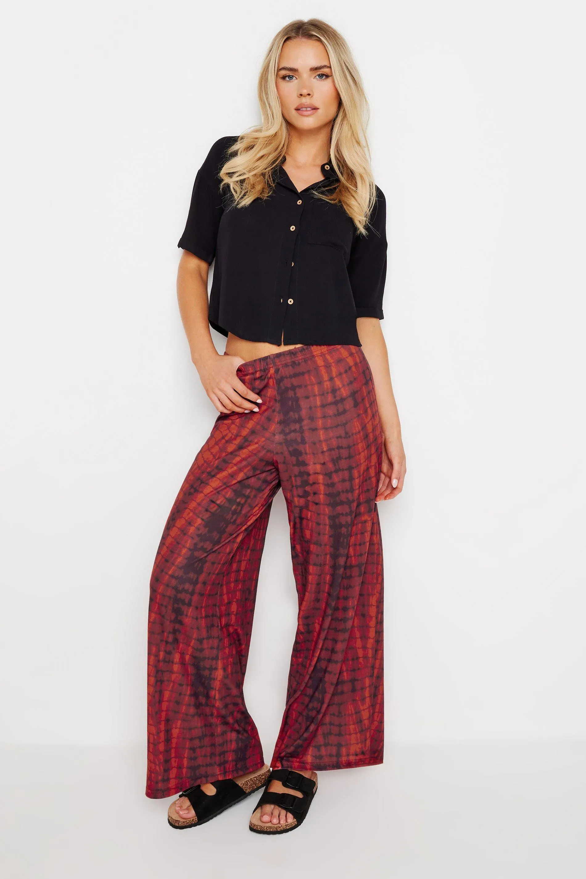 Trousers | Petite Wide Leg Trousers | PixieGirl