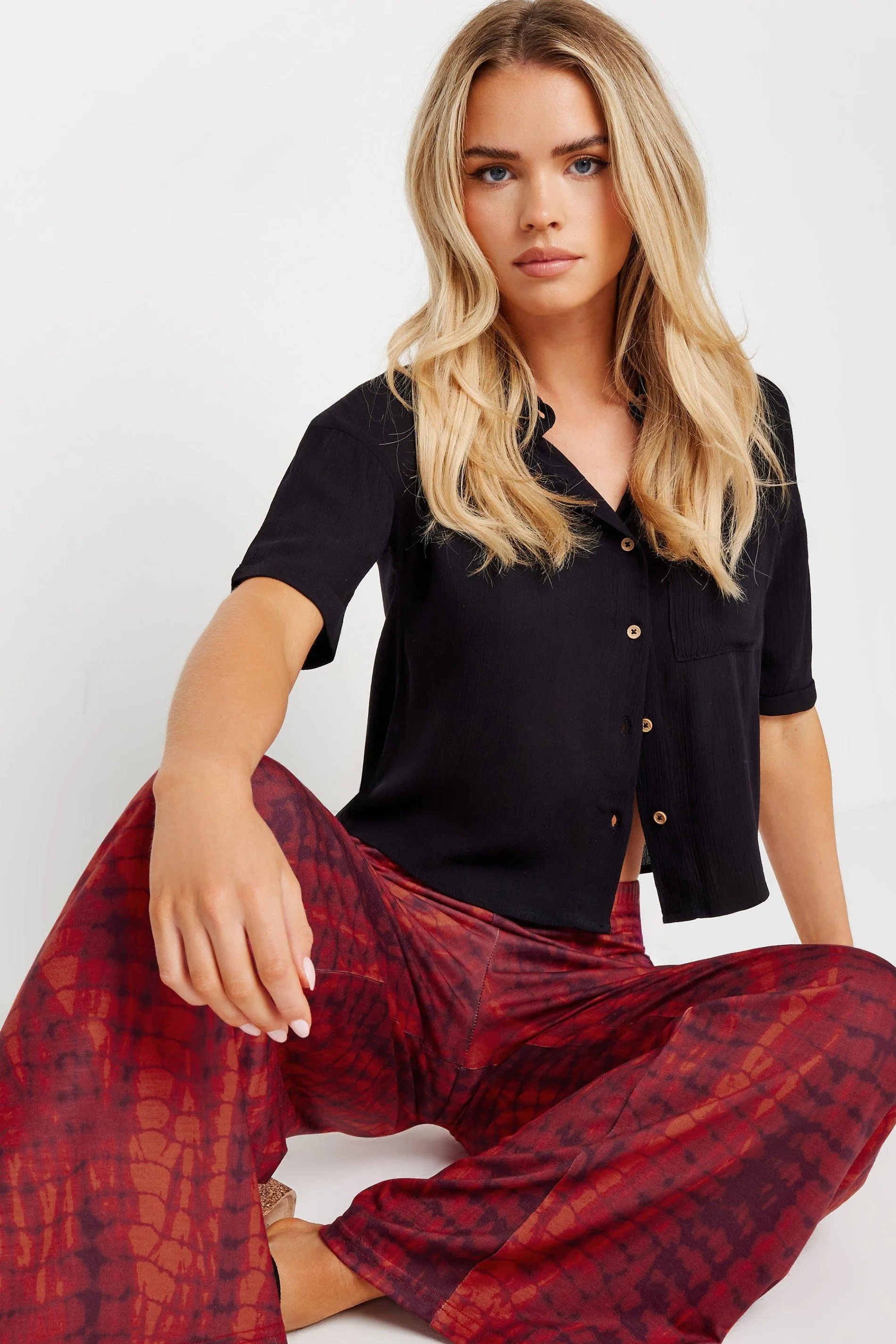 Trousers | Petite Wide Leg Trousers | PixieGirl