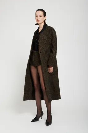 Tweed double-breasted coat