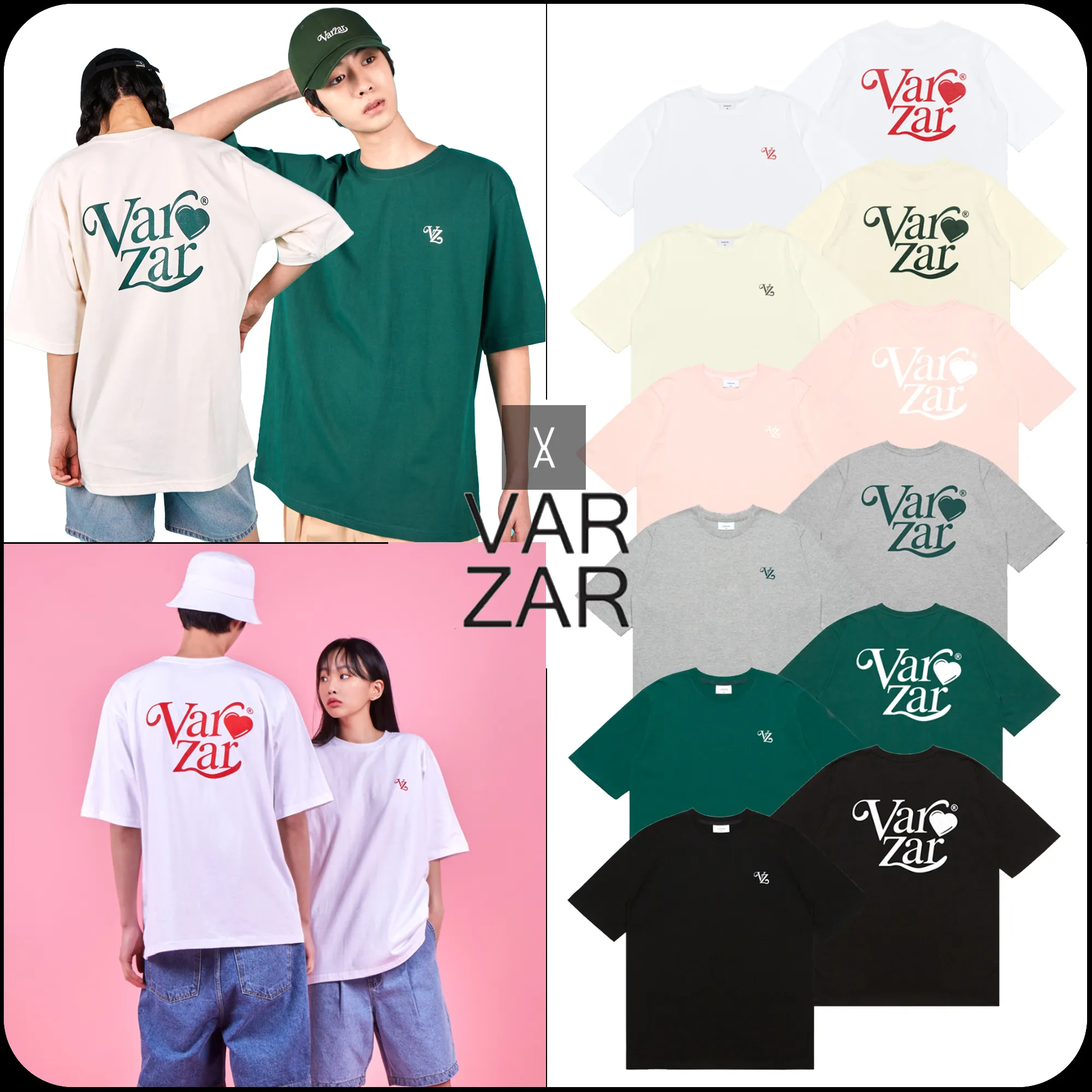 VARZAR  |Unisex Street Style U-Neck Cotton Short Sleeves Oversized