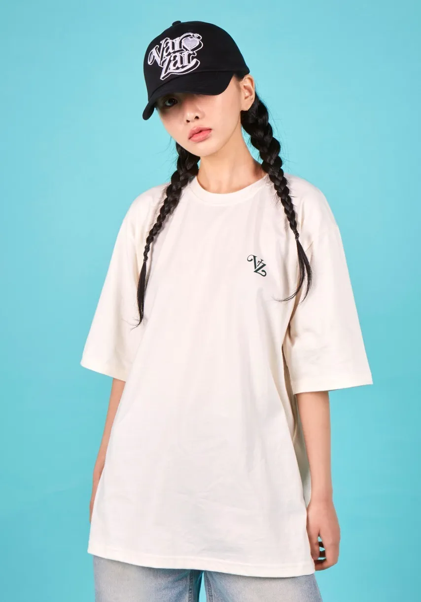 VARZAR  |Unisex Street Style U-Neck Cotton Short Sleeves Oversized