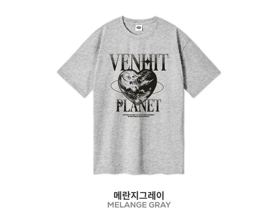 VENHIT  |Heart Unisex Street Style Short Sleeves Oversized Logo