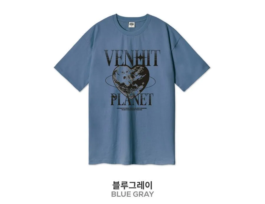 VENHIT  |Heart Unisex Street Style Short Sleeves Oversized Logo