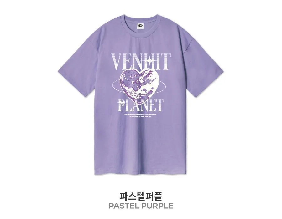 VENHIT  |Heart Unisex Street Style Short Sleeves Oversized Logo