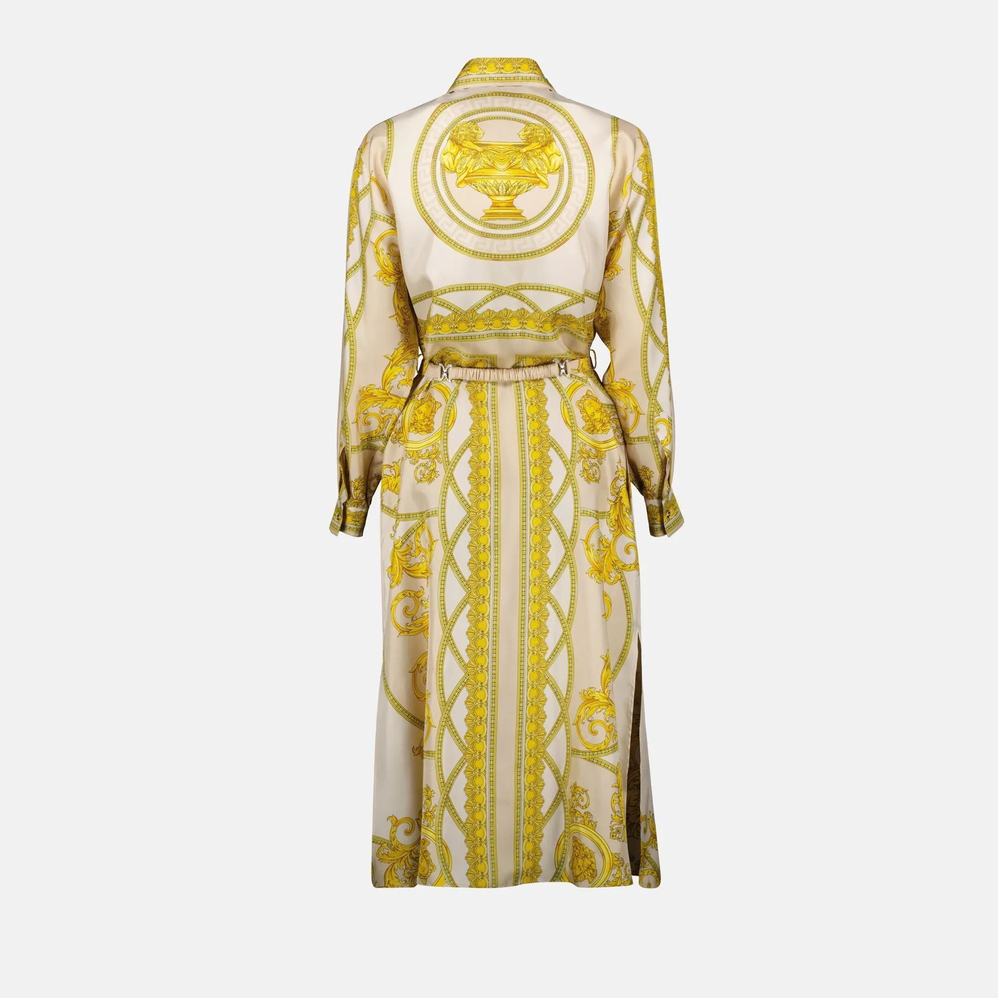 Versace silk shirt dress with print