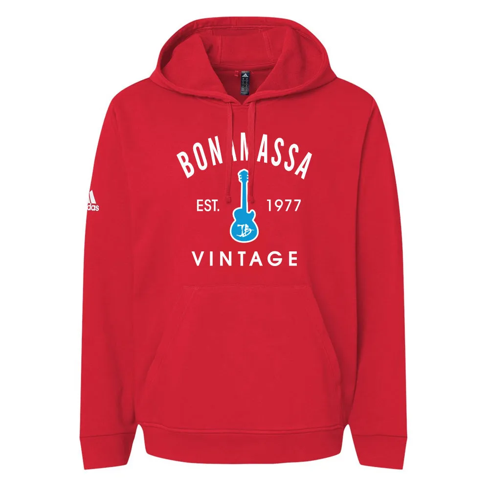 Vintage Guitar Adidas Fleece Hooded Sweatshirt (Unisex)