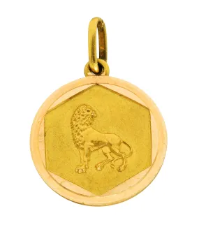 Vintage Italian 18 Karat Gold Leo Zodiac Charm