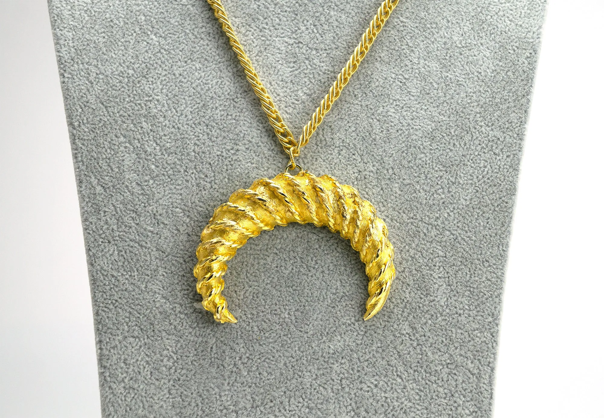 Vintage Maison de Fou Byzantine Crescent Necklace