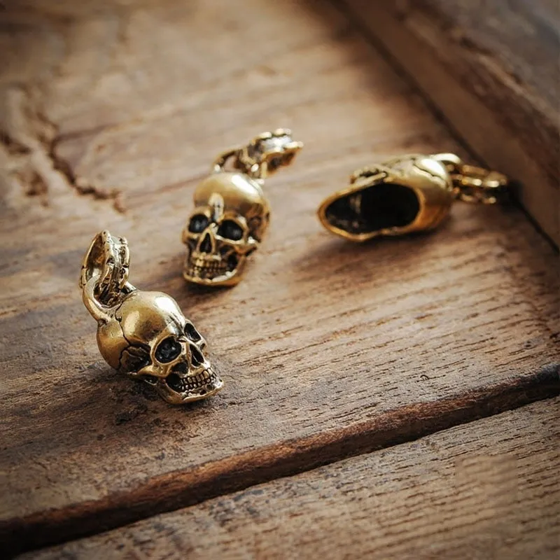 Vintage Punk Skull Head Pendant Keyring