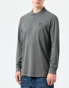 Weekend Offender Dice Long Sleeve Polo Shirt Zinc