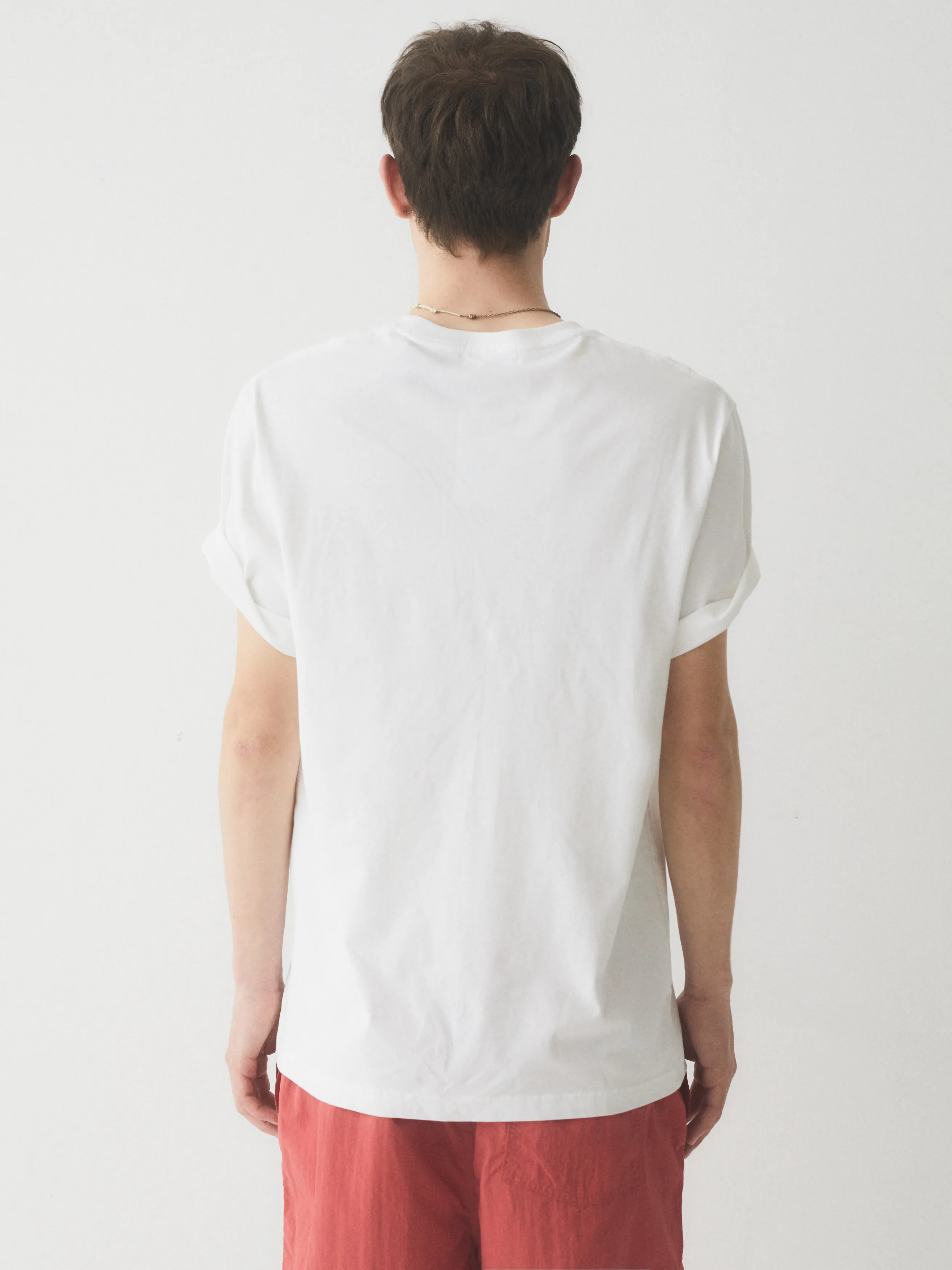 WHO.A.U  |Unisex Blended Fabrics Street Style U-Neck Plain Cotton