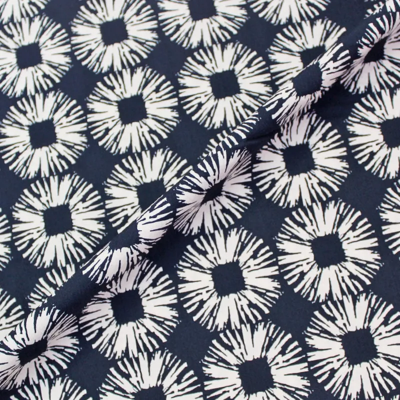 Wide Width Cotton Poplin - Bursting - Dark Navy