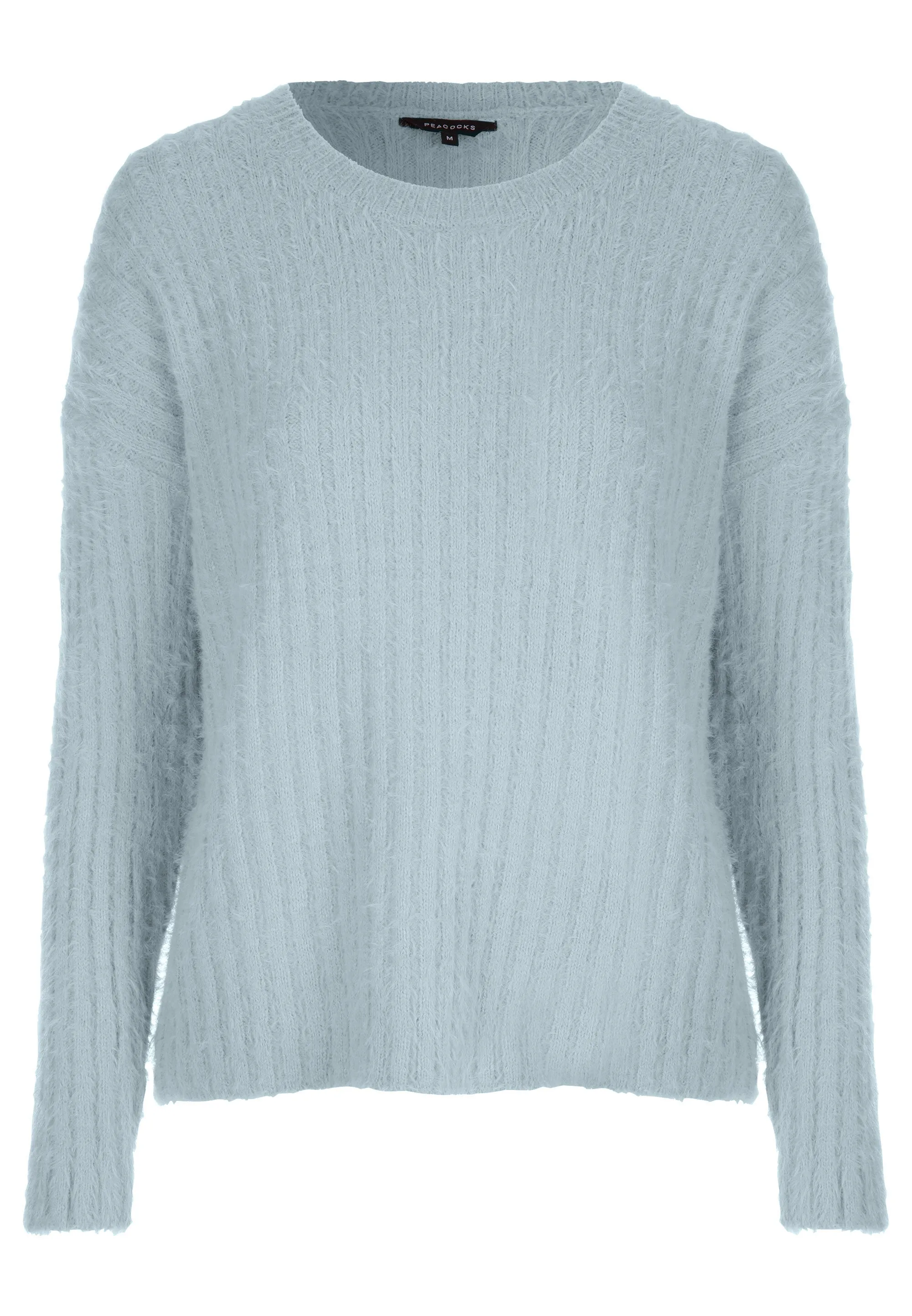 Womens Sage Ribbed Lash Knit Jumper