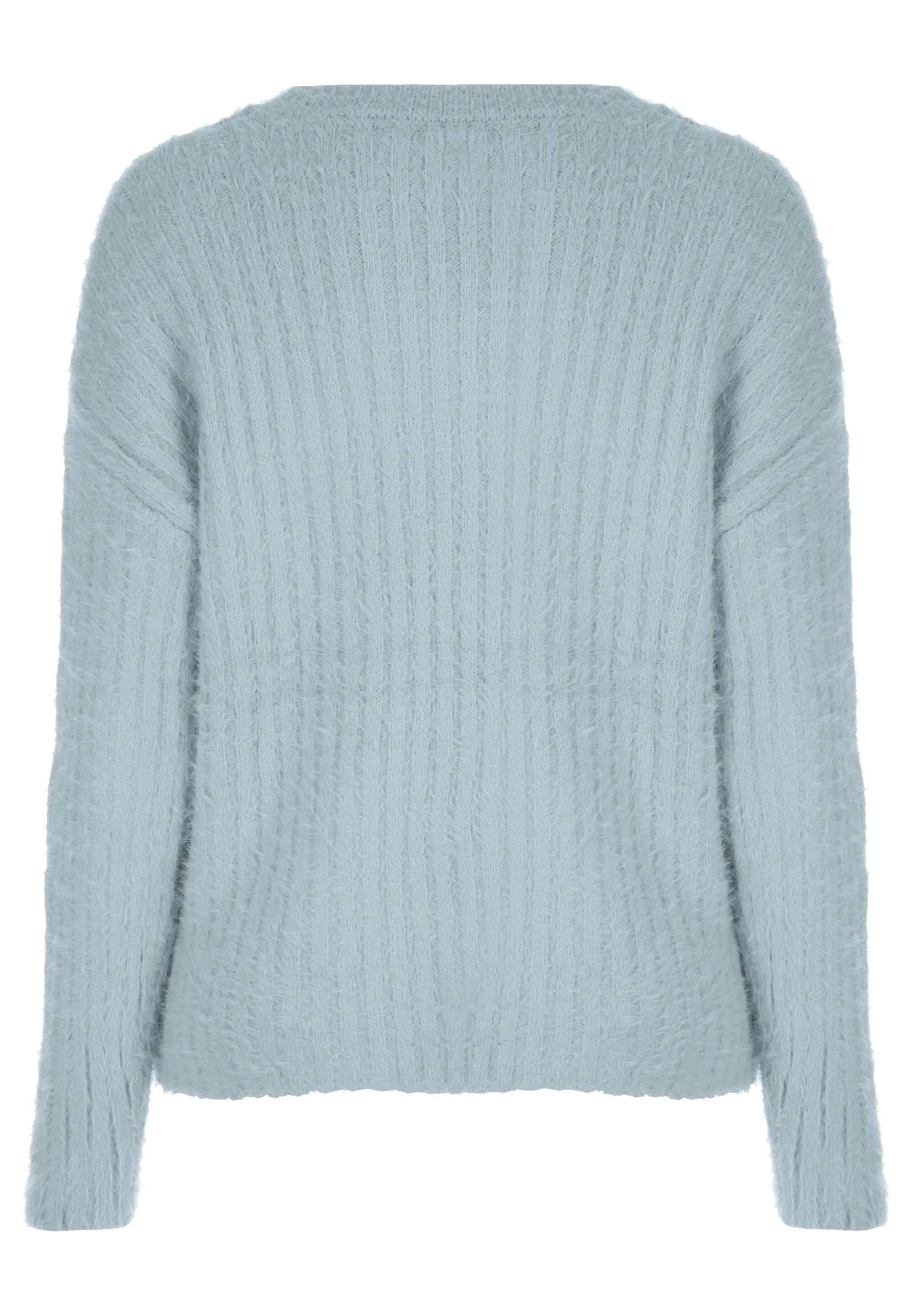 Womens Sage Ribbed Lash Knit Jumper