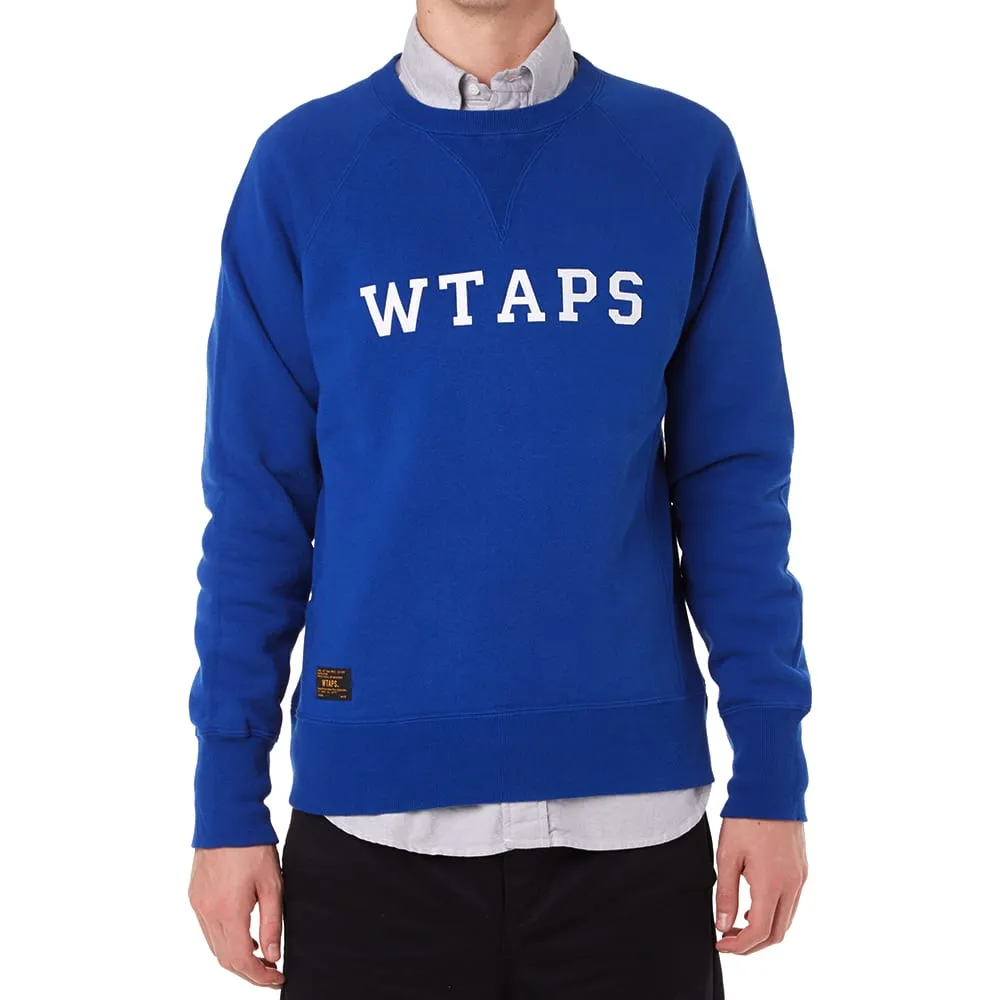 WTAPS Design 03 Cotton Crew Neck SweatBlue