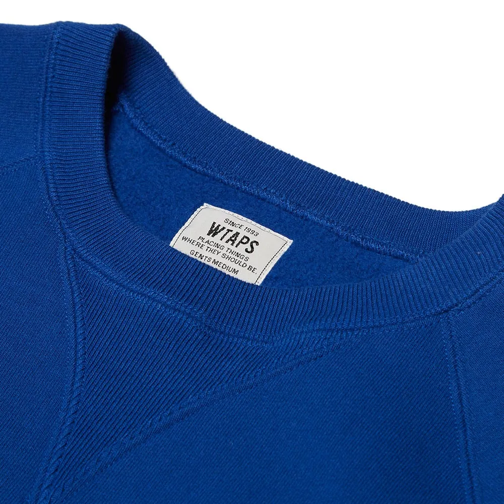 WTAPS Design 03 Cotton Crew Neck SweatBlue